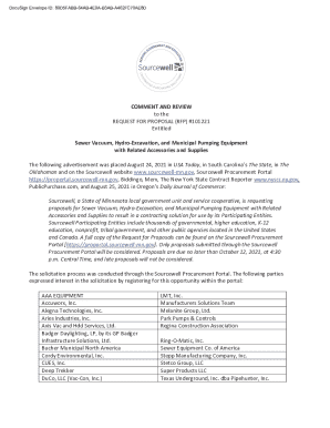 Request for Proposal #101221