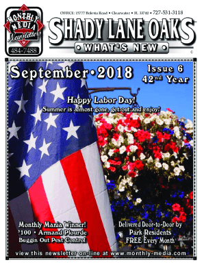 Shady Lane Village - Monthly Newsletters from Communtiy ...