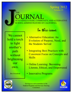 Journal of Court, Community, Alternative School Administrators of California