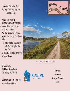 Ahnapee Tracker Registration Form