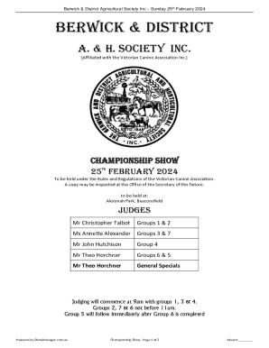 Berwick & District Agricultural Society Championship Show
