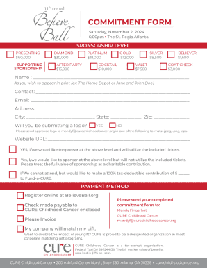 Believe Ball Sponsorship Opportunities