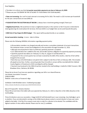 Scma Association Payment Notification