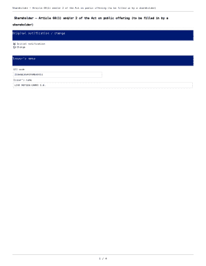 Notification pursuant to Art. 69 section 2 of the Act on ...