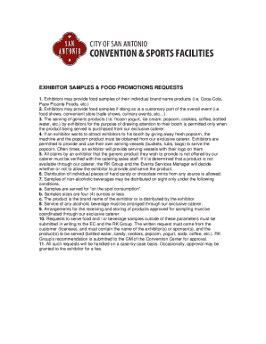Exhibitor Food Sampling Permission Form