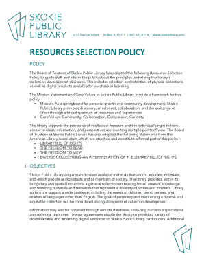 Resources Selection Policy