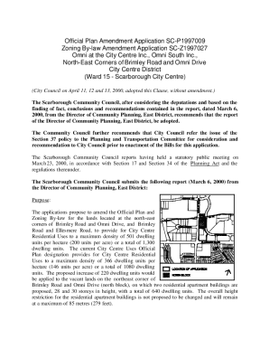 Notice of Application for Official Plan and Zoning By-law ...