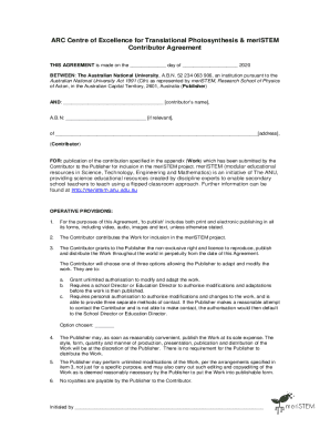 Contributor Agreement