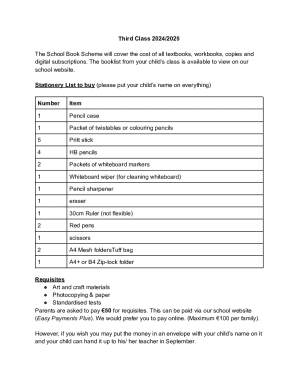 The booklist from your childs class is available to view on our