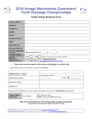 Trade Village Application Form
