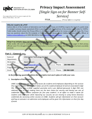 Privacy Impact Assessment