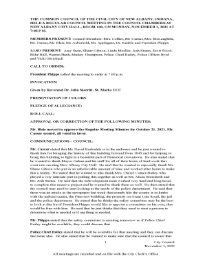 City Council Meeting Minutes