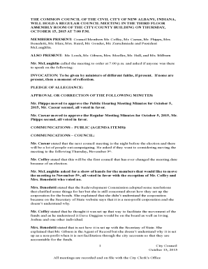 City Council Meeting Minutes