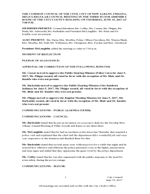 City Council Meeting Minutes