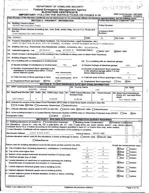 Elevation Certificate