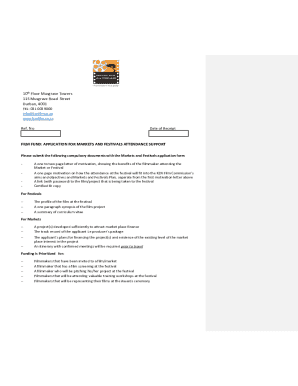 Film Fund: Application for Markets and Festivals Attendance Support