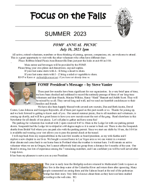 Friends of Multnomah Falls Summer 2023 Newsletter