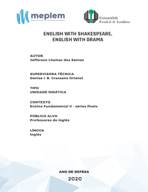 English with Shakespeare, English with drama