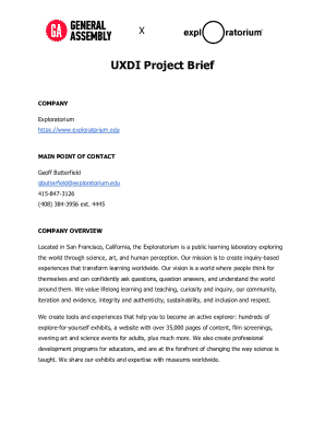Uxdi Project Brief
