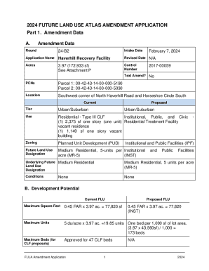 2024 Future Land Use Atlas Amendment Application