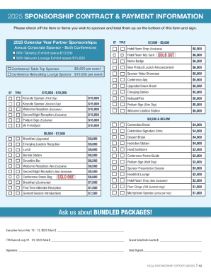 Hcaa Partnership & Sponsorship Opportunities 2025