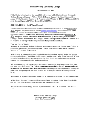 Advertisement for Bids