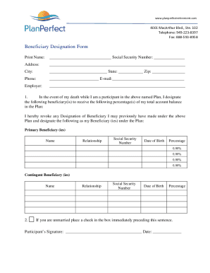 Beneficiary Designation Form