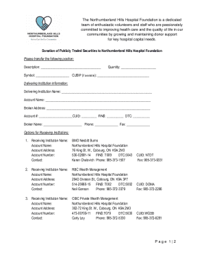 Donation of Publicly Traded Securities