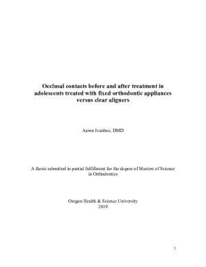 Occlusal contacts before and after treatment in adolescents ...