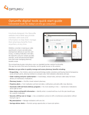 OptumRx Digital Tools Quick-Start Guide. OptumRx Digital Tools Quick-Start Guide