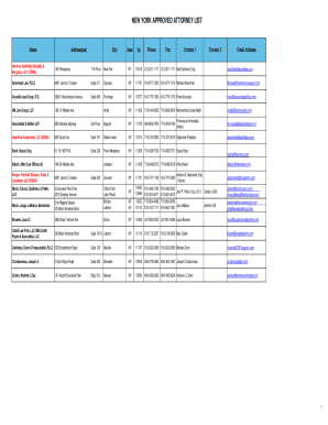 New York Approved Attorney List