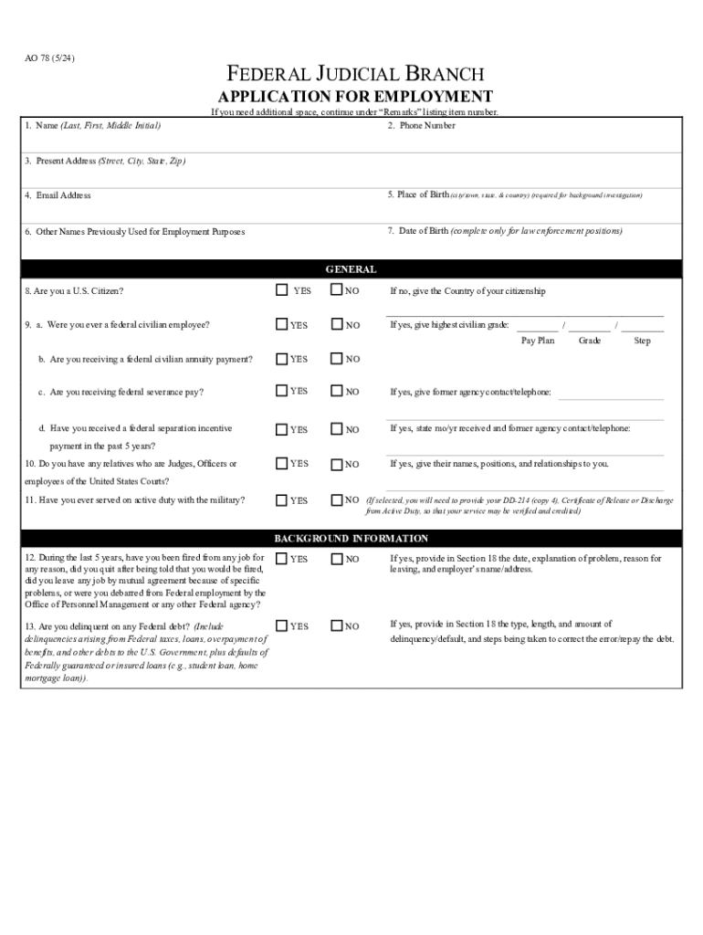 ao 78 form Preview on Page 1