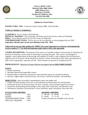 Naval Science Syllabus
