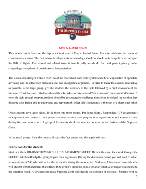 Katz V. United States Moot Court