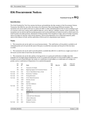 EDI 836 Procurement Notices - 1EDISource X12 EDI T-Sets