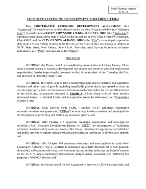 Cooperative Economic Development Agreement (ceda)