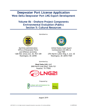 Deepwater Port License Application