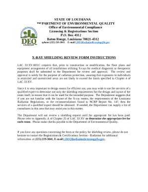 X-ray Shielding Review Form