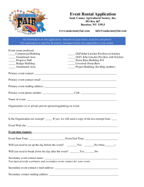 Event Rental Application