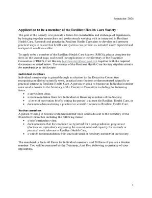 Application for Membership