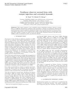 9th Ifac Symposium on Nonlinear Control Systems