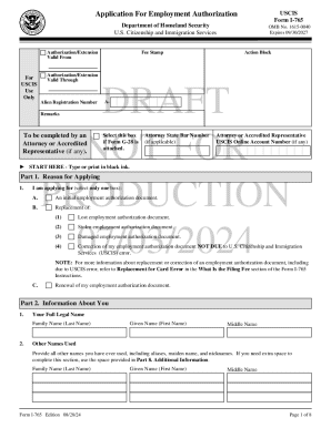 Lost employment authorization document