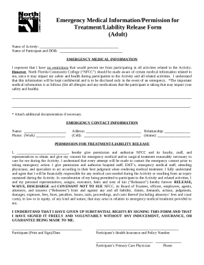 Adult Medical and Participant Authorization Form.2024