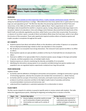 Some Animals Are More Equal Than Others: Trophic Cascades and Keystone Species Film Guide