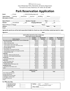 Park Reservation Application