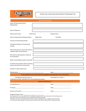 Charles City Community School District Fundraising Form