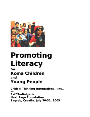 Promoting Literacy for Roma Children and Young People