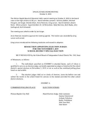 Pelican Rapids Board of Education Meeting Minutes