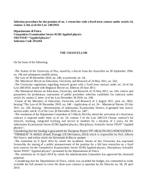 Dipartimento di Ingegneria Civile e Industriale - Procedura ...