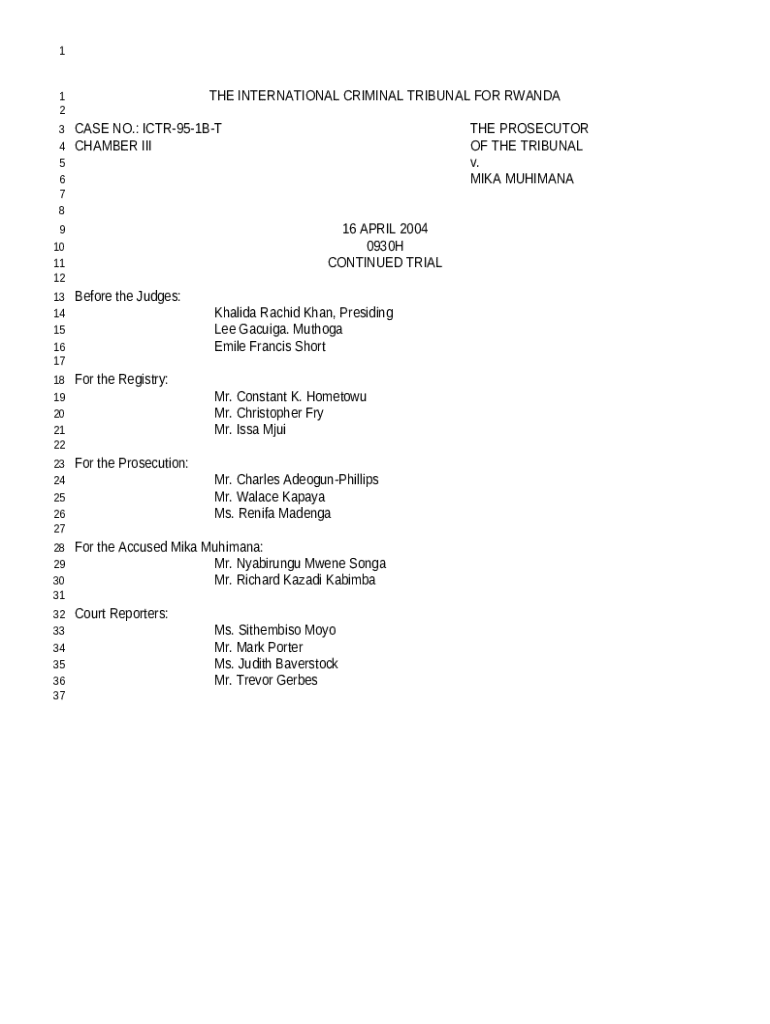 International Criminal Tribunal for Rwanda Case No. Ictr-95-1b-t Doc ...